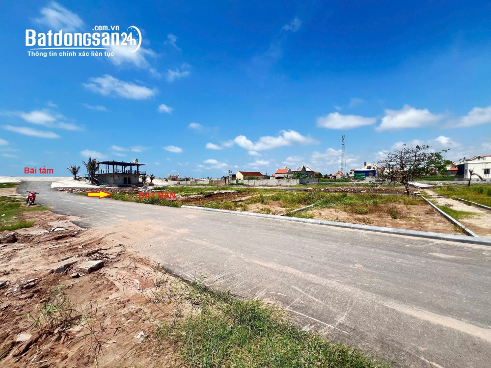 Bán gấp lô đất 98m² – Đối diện bãi tắm Hải Xuân, Hải Hậu – Lô góc 2 mặt tiền – Giá 1.3 tỷ.
