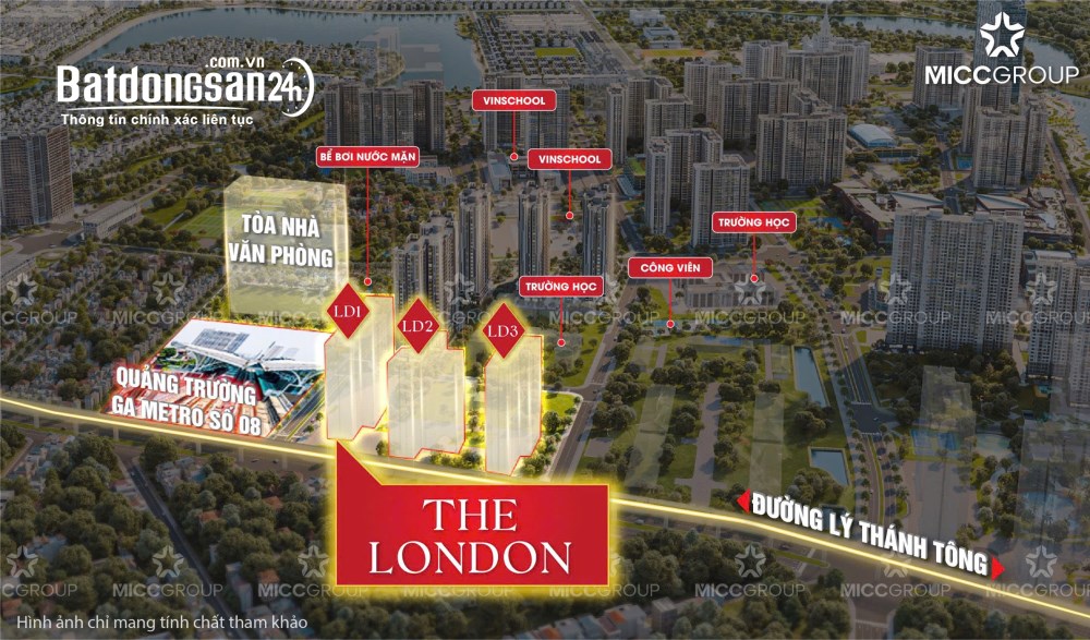 Bán căn hộ 3 phòng ngủ phân khu London, Vinhomes Ocean Park, Gia Lâm – 88m² – View nội khu.