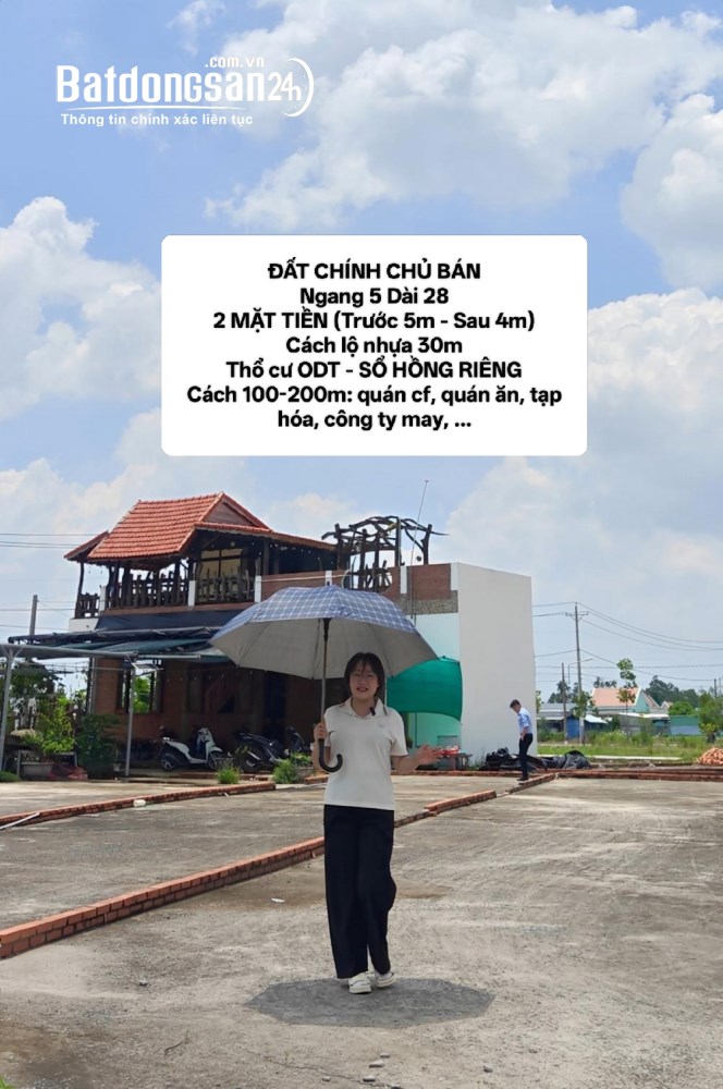 Bán đất mặt tiền QL50, xã Cần Đước, Tây Ninh – Diện tích 125m², giá 1,75 tỷ.