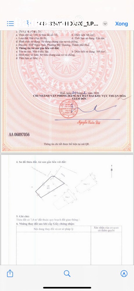 Bán 2 căn nhà 3,5 tầng mặt tiền Nguyễn Như Chương, Huế - Giá 3,75 tỷ.