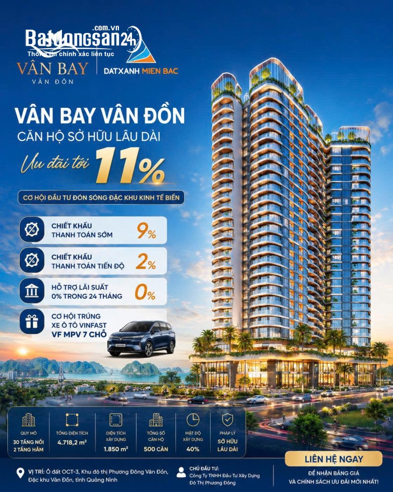 Chỉ 340 Triệu Sở Hữu Căn Hộ View Vịnh Bái Tử Long – Giá Từ 1,6 Tỷ.