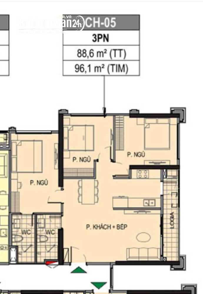 Bán căn hộ 3 phòng ngủ tòa Paris, Vinhomes Ocean Park giá 6,62 tỷ.