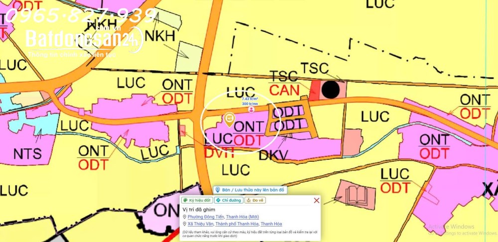 Bán đất đầu tư phường Đông Tiến, TP. Thanh Hóa: Diện tích 667m2, vị trí đắc địa, pháp lý sạch.