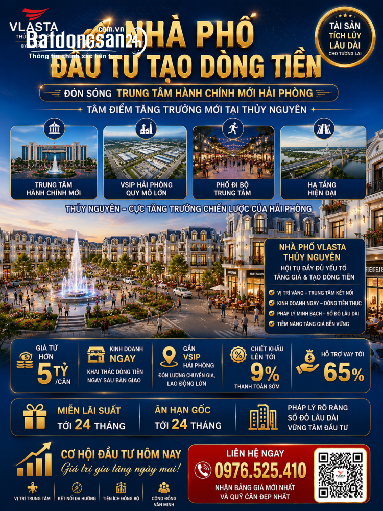 Nhà phố đầu tư tạo dòng tiền tại Thủy Nguyên – điểm đến của nhà đầu tư thông thái.