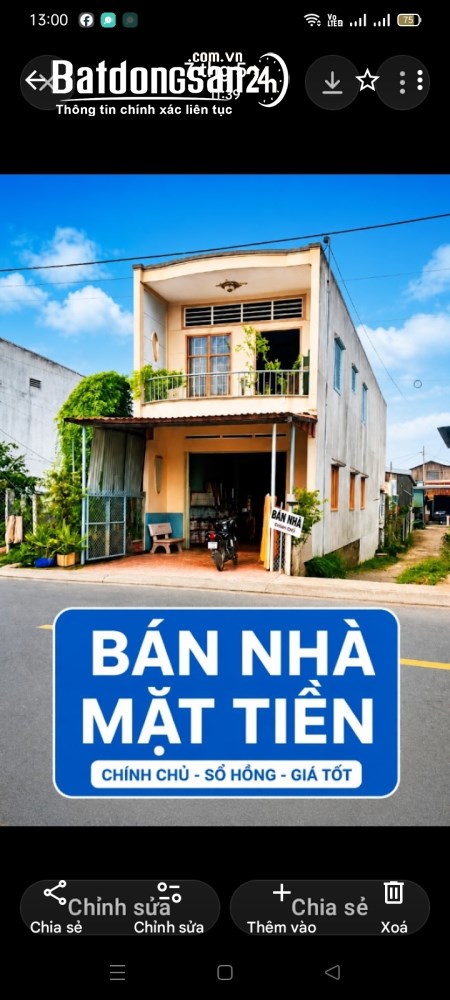 Bán nhà 78m2, giá 3.4 tỷ, trung tâm Tân Châu, An Giang – gần chợ, bến phà – thuận tiện kinh doanh.