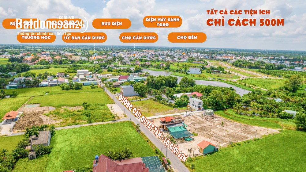 Đất thổ cư Cần Giuộc – Chỉ 960 triệu – Sát vách 2 siêu dự án Vinhomes.