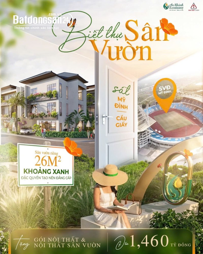 Biệt thự 141m² – Vốn chỉ từ 15% – Ân hạn nợ gốc, lãi 12 tháng, Xã Sơn Đồng, TP Hà Nội.