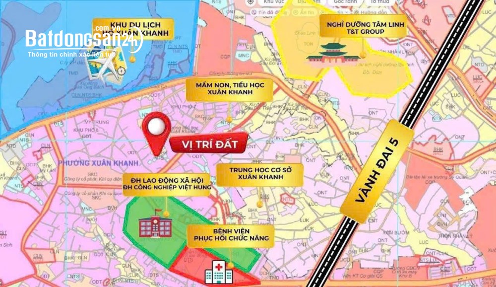 Đất vàng Xuân Khanh – Sơn Tây: Hơn 2 tỷ sở hữu ngay lô đất 100m² ngay trung tâm tiện ích.