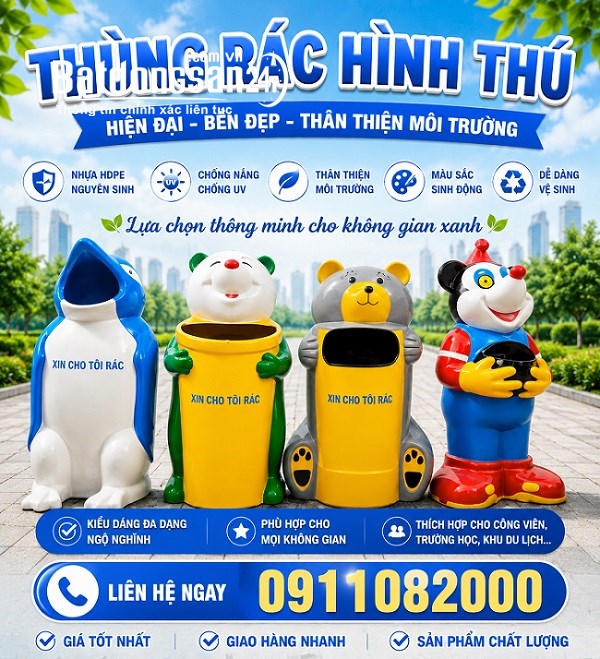  Chuyên Cung Cấp Thùng Rác Cho đại lý, công ty- lh 0911082000 mua thùng rác 120L 240L