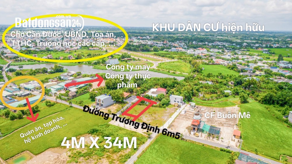 Đất Cần Đước 132m2, cách Chợ chỉ 450m, đường xe hơi – Giá thương lượng.