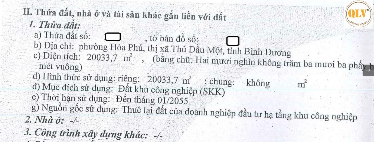 Bán xưởng tại KCN VSIP II, Bình Dương, 20.033m2, pháp lý vững vàng, hạ tầng đồng bộ.