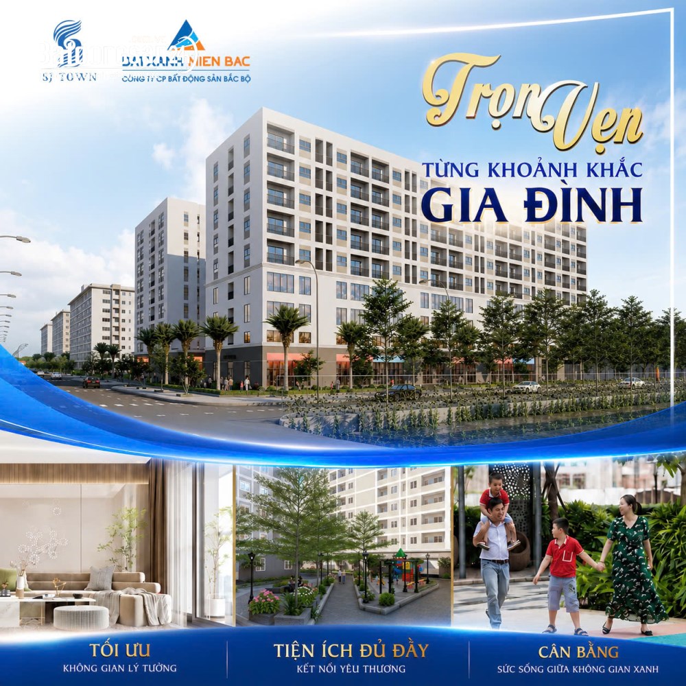 Sở hữu căn hộ SJ Town 2PN chỉ từ 190 triệu - Nhận nhà quý 4/2026, Quảng Phú (TP Thanh Hoá cũ).