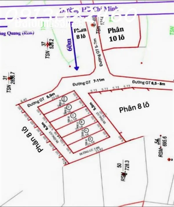 Bán 6 lô đất 600m2, giá 3,3 tỷ, xã Tu Vũ, Thanh Thủy, 2-3 mặt tiền, vuông vắn.