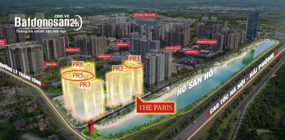 Bán căn hộ 2 phòng ngủ góc tại The Paris, Vinhomes Ocean Park 1, giá 4,45 tỷ.