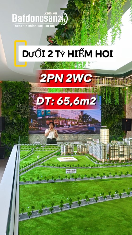 Bán căn hộ 2 phòng ngủ tại đường ĐT 825, Đức Hòa, diện tích 65,6m2, giá 1,991 tỷ.