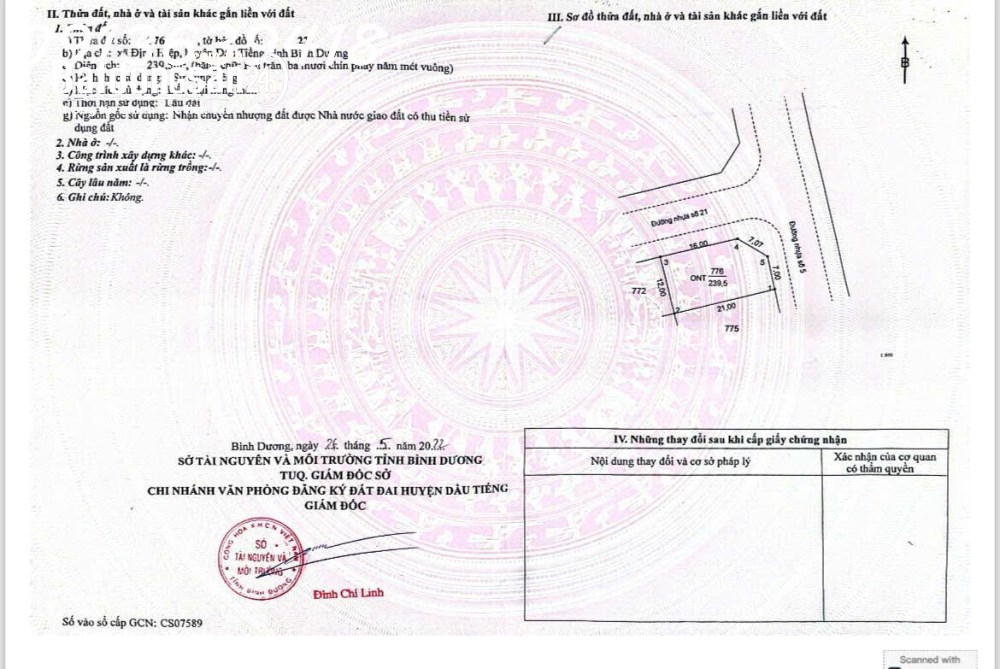 Bán lô đất nền 294m2 tại Dầu Tiếng, Bình Dương – Lô góc 2 mặt tiền cực đẹp.