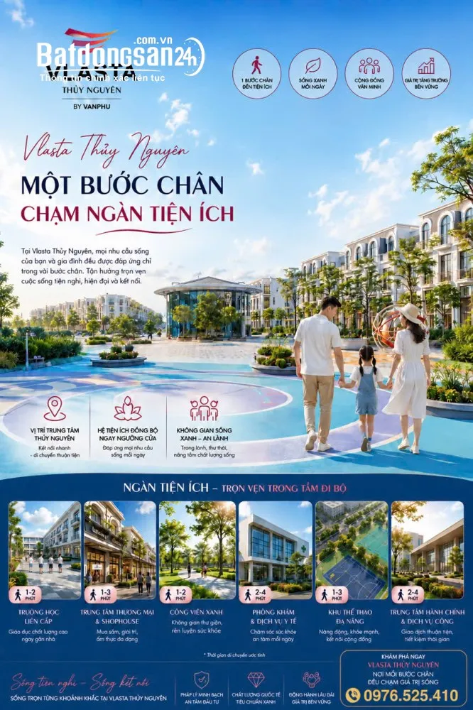 Vlasta Thủy Nguyên – Một bước chân chạm ngàn tiện ích, an cư và đầu tư lý tưởng.