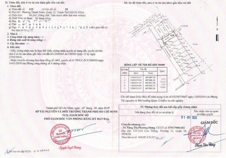 Bán đất đẹp tại Thạnh Xuân, Quận 12 – Diện tích 80.2m2 – Hẻm ô tô tránh có vỉa hè.