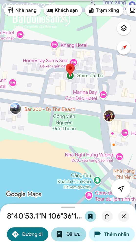 Bán đất đường Ngô Gia Tự, Côn Đảo - 200m2 tặng sẵn nhà cho thuê, vị trí siêu đẹp.