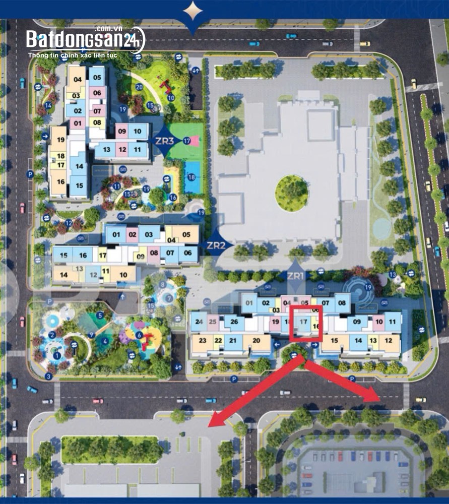 Bán căn hộ ZR1xx17, diện tích 53,7m² tại phân khu The Zurich, Vinhomes Ocean Park.
