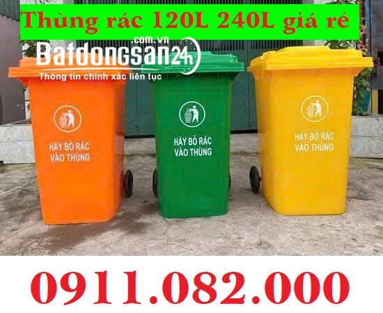  Sỉ lẻ thùng rác nhựa, thùng rác 120l – 240l – 660l giá tốt- lh 0911082000.