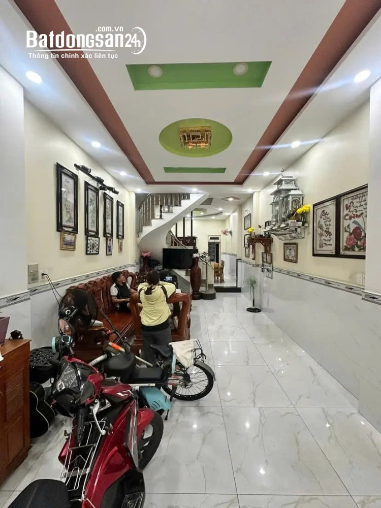 Nhà 4 tầng, 4 phòng ngủ tại phường Tây Thạnh, quận Tân Phú, diện tích 56m² (4x14m), giá tốt.