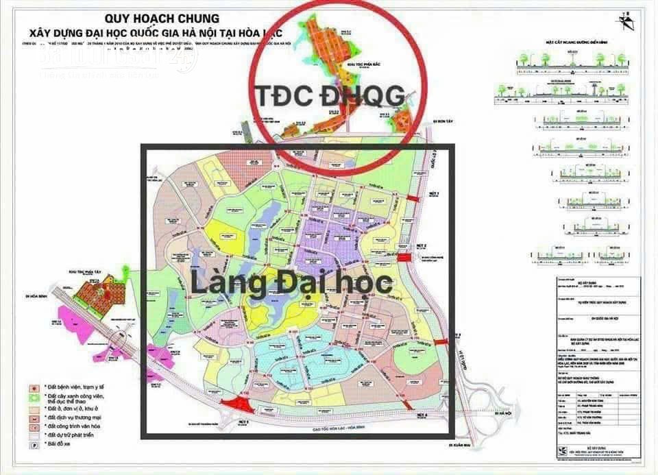  BÁN 100M2 ĐẤT TĐC Đại HỌC QUỐC GIA - HÒA LẠC, (H Thạch Thất cũ), TP Hà Nội