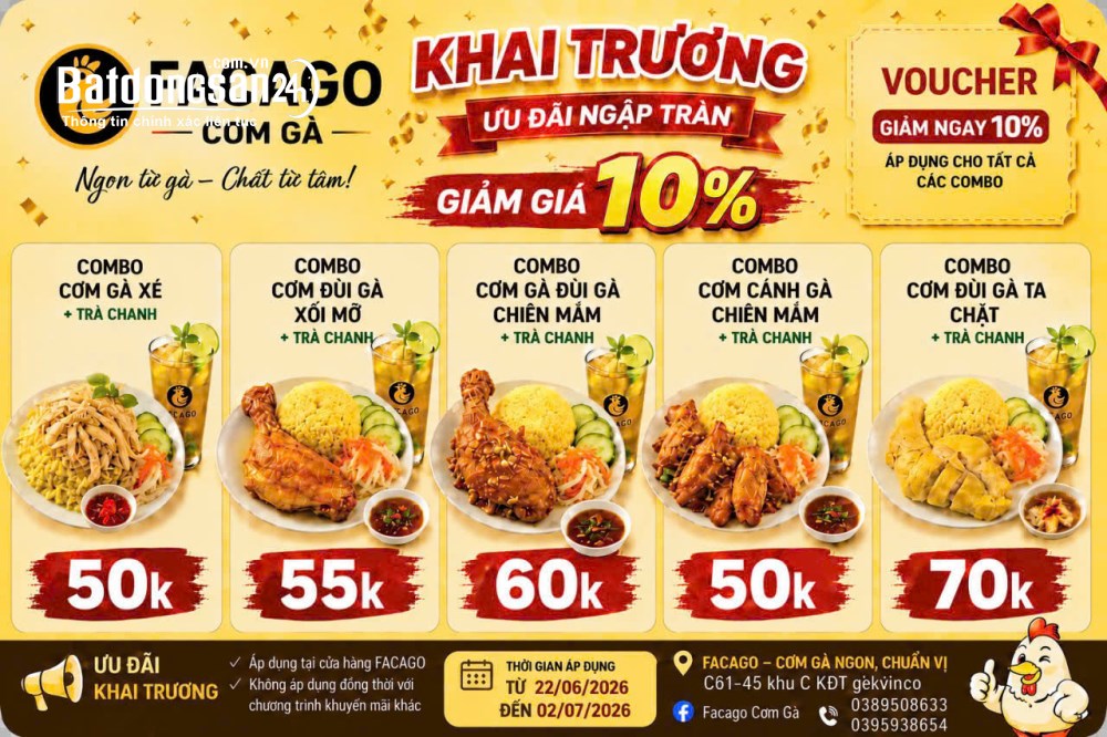 ĐẾN VỚI: FACAGO – CƠM GÀ NGON CHUẨN VỊ - TẠI DƯƠNG NỘI HN.  ĐẶT MÓN LH:0389508633 
