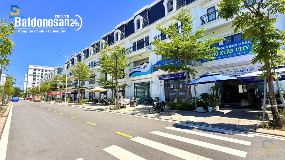 Shophouse 4 tầng Phú Xuân City - MT Nguyễn Lộ Trạch, Huế - DT 132–265m², thanh toán 20%.