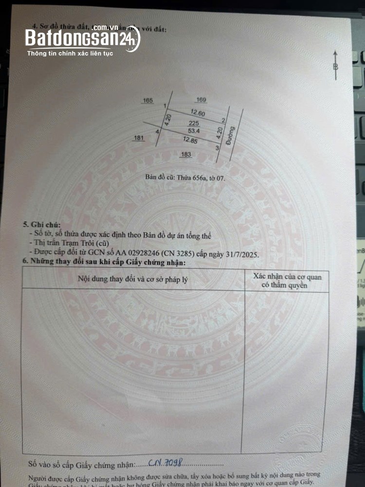 Bán đất đường Quốc Lộ 32, Hoài Đức, 5 nhà ra đường ô tô tránh, vị trí tiềm năng, giá tốt.