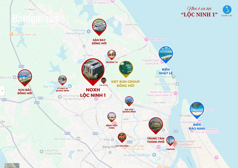 Bán căn hộ nhà ở xã hội Lộc Ninh 1, thành phố Đồng Hới, dự án dành cho người thu nhập thấp