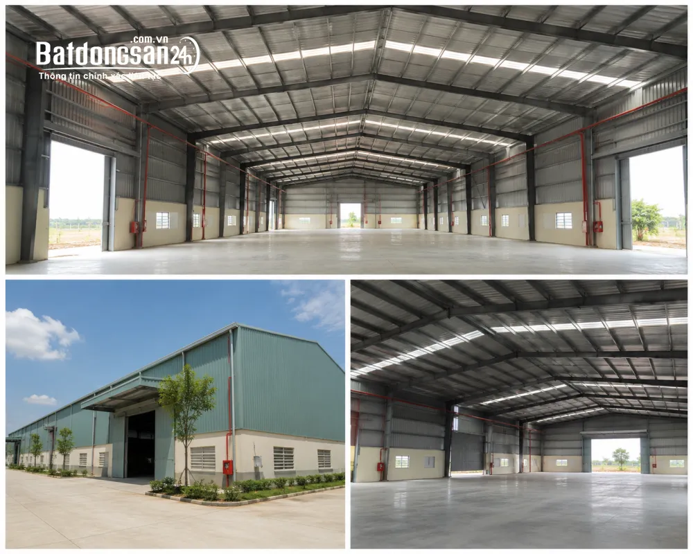 Cho thuê kho - xưởng 1.200m² tại Hòa Vang, Đà Nẵng, giá 55.000đ/m², xe container ra vào thuận tiện.