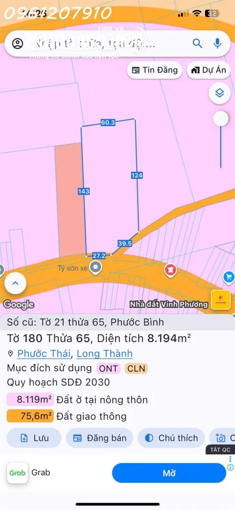 Bán quỹ đất gần 8.200m² tại Phước Thái, Long Thành – Vị trí chiến lược đón đầu Sân bay.