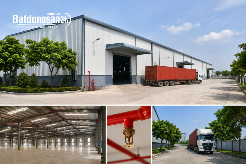 Kho nhà xưởng 2.500m² tại Hòa Cầm, Đà Nẵng, phù hợp sản xuất và kho vận chỉ 60k/m2.
