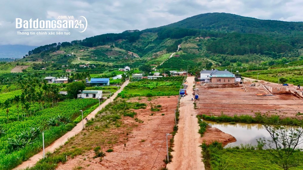 Đất ven Đà Lạt, 309m², hai mặt tiền đường bê tông, chỉ 1,15 tỷ.