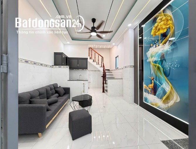 Nhà 1 trệt 1 lầu Nguyễn Văn Bứa, Hóc Môn, 36m², sổ hồng chính chủ, giá 395 triệu.