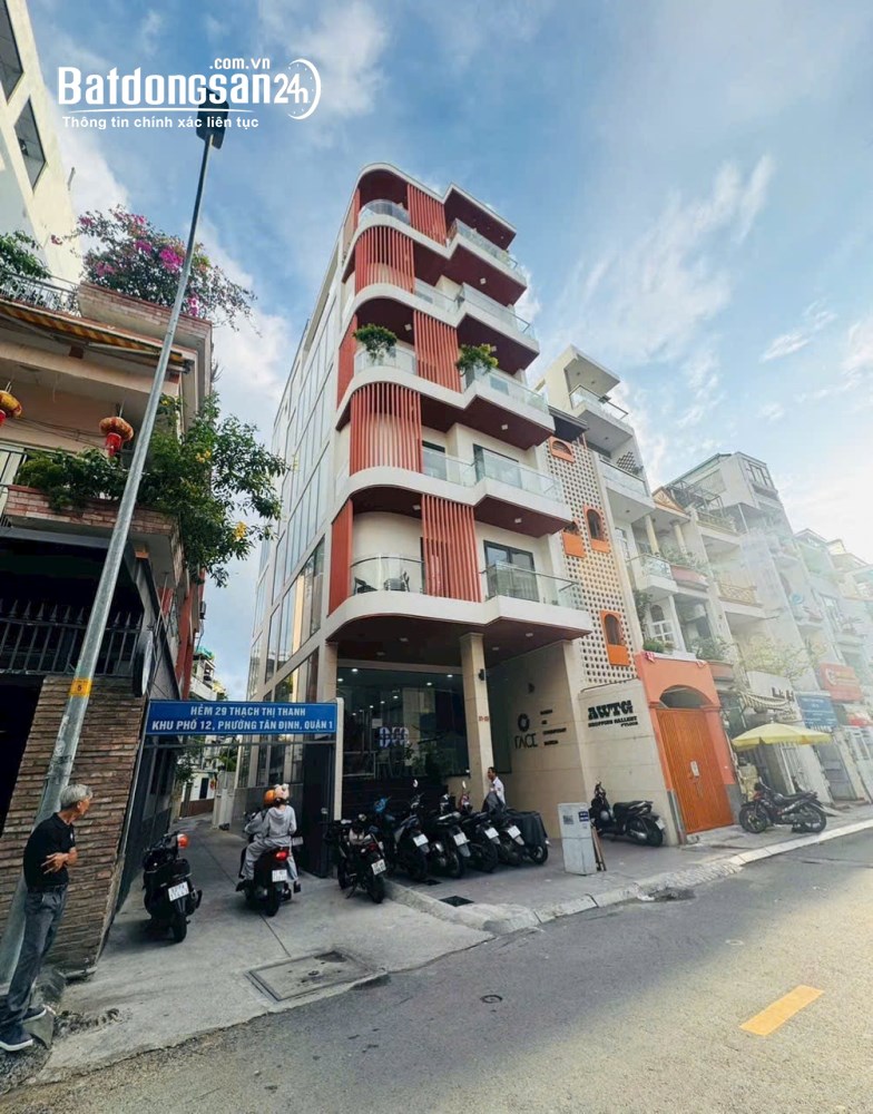 Nhà mặt tiền Thạch Thị Thanh, Phường Tân Định, 6x19m, hầm 6 tầng, giá 63 tỷ.