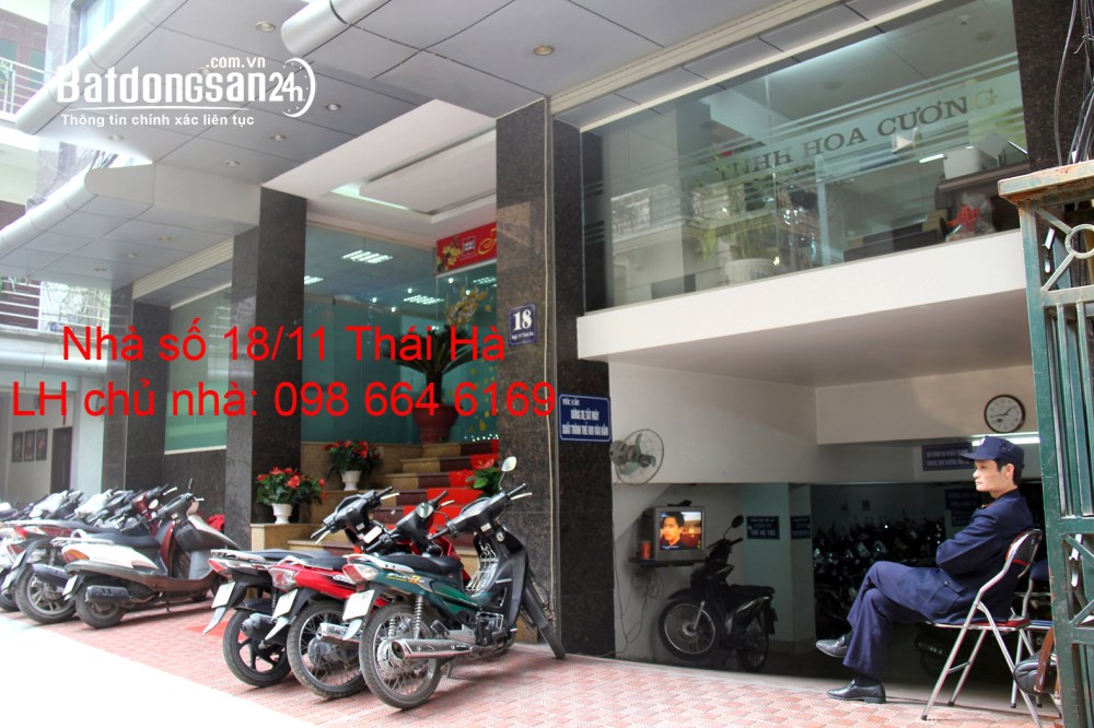Cho thuê văn phòng 22m², gần ngã tư Chùa Bộc – Thái Hà, 9 triệu/tháng.