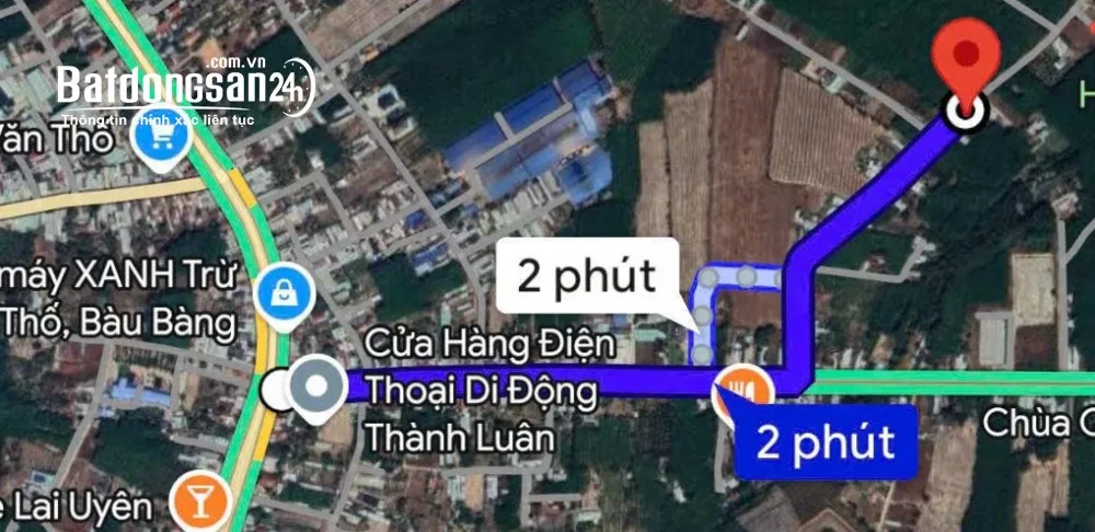 Đất 2.100m², Xã Trừ Văn Thố, TP. HCM, gần Quốc lộ 13, giá chỉ 1,95 tỷ.