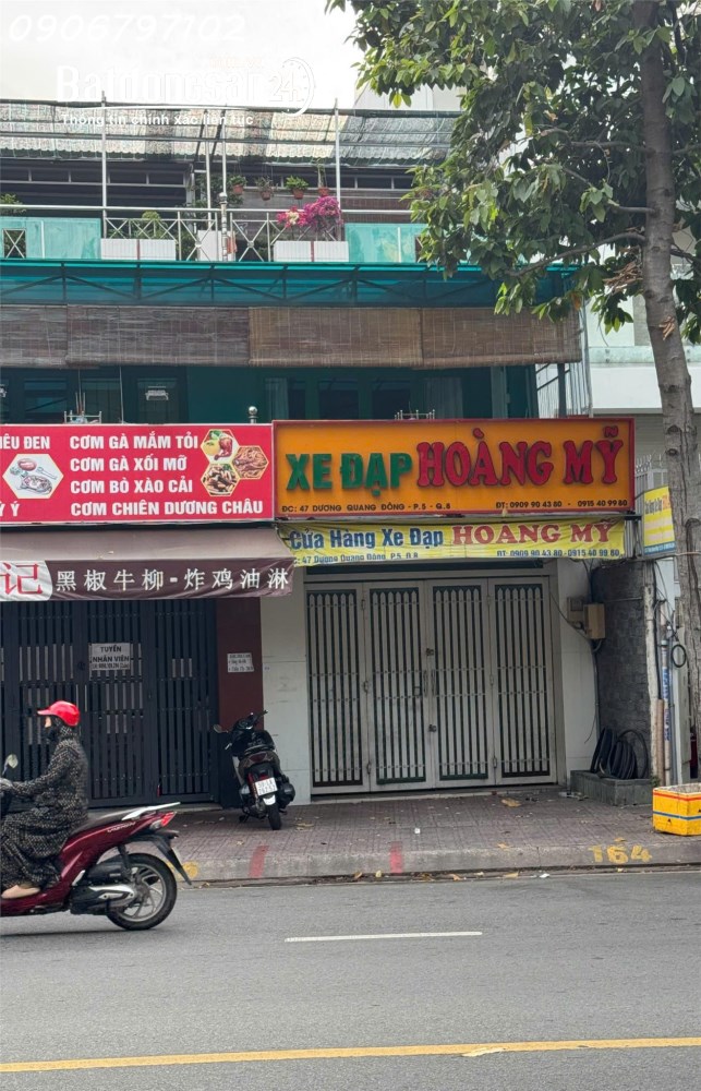 Mặt bằng 2 mặt tiền Dương Quang Đông, P. Chánh Hưng, ngang 8m, 96m2, giá thuê 65 triệu/th.