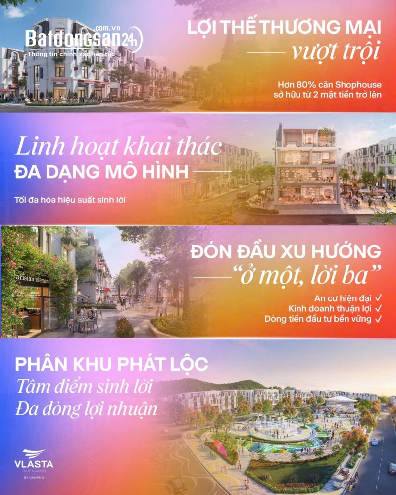 Vlasta Thủy Nguyên, nhà phố mặt tiền đẹp, sổ đỏ lâu dài, hỗ trợ vay đến 65%.