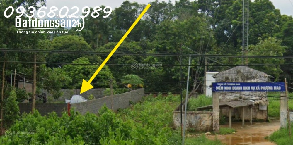 Đất thổ cư Tu Vũ, Tỉnh Phú Thọ 390,5m², sổ đỏ riêng, sát chợ, vị trí thuận tiện.