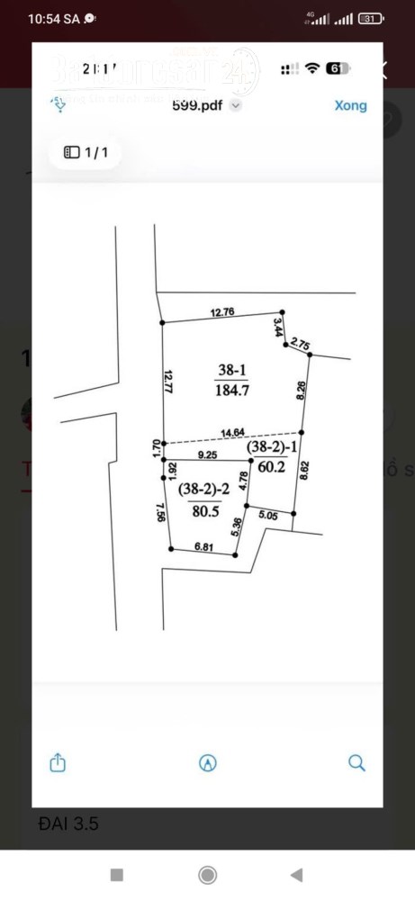 Bán 80m2 đất lô góc mặt tiền rộng tại đường Văn Minh, Hoài Đức, giá tốt, dân cư đông đúc.