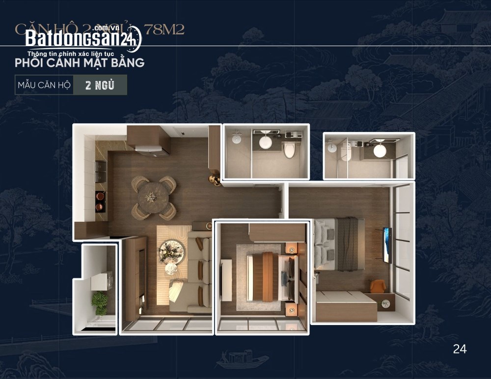Sở hữu căn 2PN, 69m2, Sunshine Legend City, view biệt thự đảo, giá 3,76 tỷ, chiết khấu 10%.