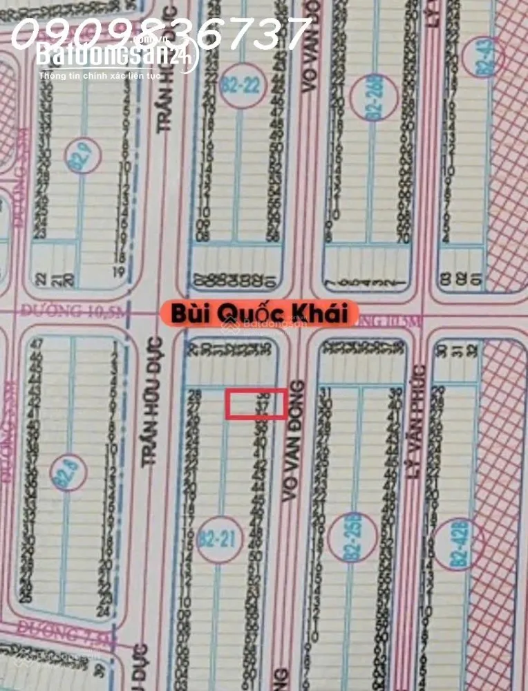 Chính chủ cần bán lô đất siêu đẹp Khu B2.21, Võ Văn Đồng, Ngũ Hành Sơn, DT 98.5 m2.