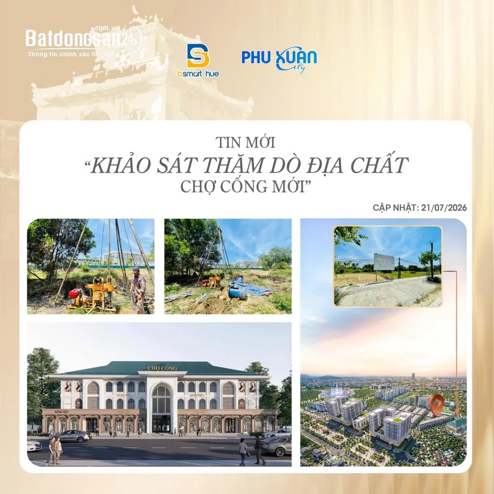 Shophouse Phú Xuân City 132m², 4 tầng, thang máy, dòng tiền 45 triệu/tháng.