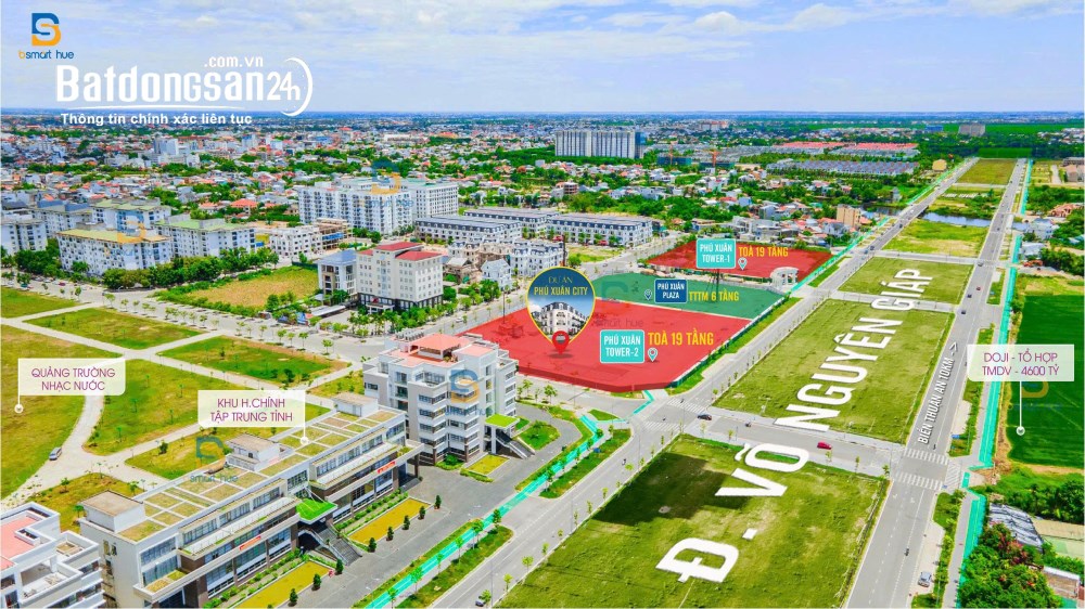 Shophouse Phú Xuân City 132m², 4 tầng, thang máy, dòng tiền 45 triệu/tháng.
