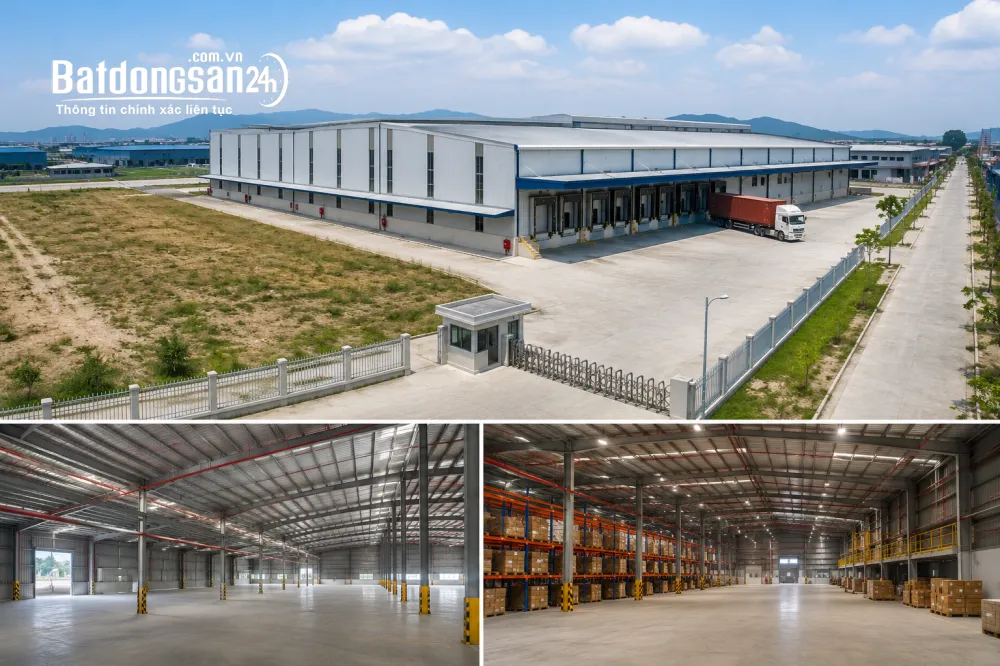 CHO THUÊ NHÀ KHO 2.000M² KÈM 3.000M² ĐẤT TẠI QL1A – PCCC TỰ ĐỘNG, DOCK, GIÁ 70K .