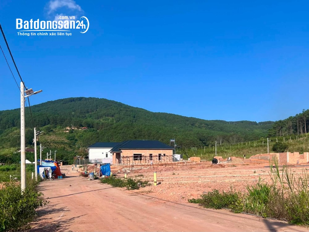 Bán đất ven Đà Lạt – 309m², 209m² thổ cư, 2 mặt tiền đường bê tông, thuận tiện an cư và nghỉ dưỡng.