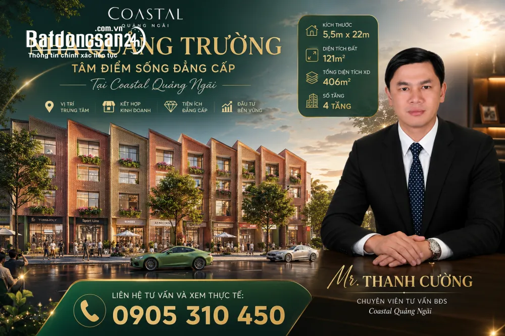 Bán Liền kề-Shophouse Xã Tư Nghĩa (Huyện Tư Nghĩa cũ), Quảng Ngãi
